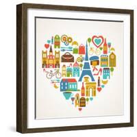 Pars Love - With Set Of Icons-Marish-Framed Art Print