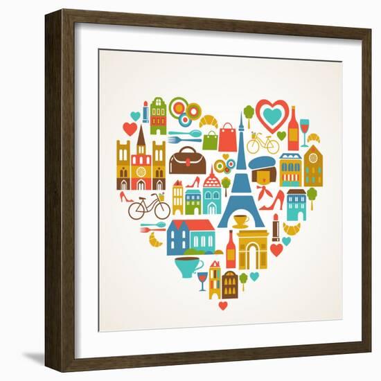 Pars Love - With Set Of Icons-Marish-Framed Art Print