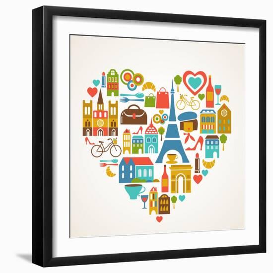 Pars Love - With Set Of Icons-Marish-Framed Art Print