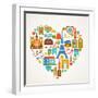 Pars Love - With Set Of Icons-Marish-Framed Art Print