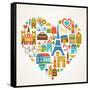 Pars Love - With Set Of Icons-Marish-Framed Stretched Canvas