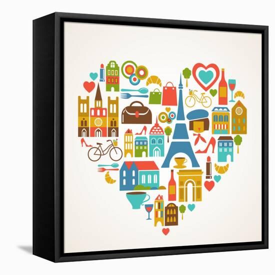 Pars Love - With Set Of Icons-Marish-Framed Stretched Canvas