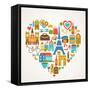 Pars Love - With Set Of Icons-Marish-Framed Stretched Canvas