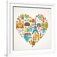 Pars Love - With Set Of Icons-Marish-Framed Art Print