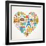 Pars Love - With Set Of Icons-Marish-Framed Art Print