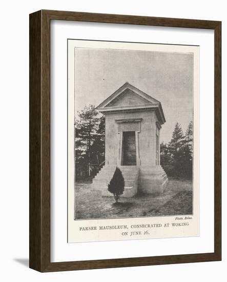 Parsee Mausoleum, Consecrated at Woking on 26 June-null-Framed Giclee Print