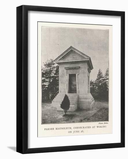 Parsee Mausoleum, Consecrated at Woking on 26 June-null-Framed Giclee Print