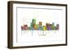 Parsippany New Jersey Skyline MCLR 1-Marlene Watson-Framed Giclee Print