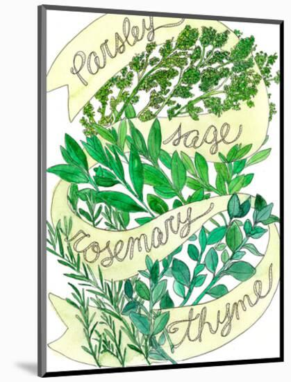 Parsley Sage Rosemary Thyme-Marcella Kriebel-Mounted Art Print