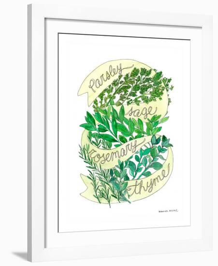 Parsley Sage Rosemary Thyme-Marcella Kriebel-Framed Art Print