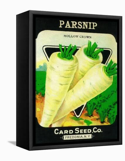 Parsnip Seed Packet-Lantern Press-Framed Stretched Canvas
