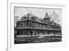 Parsons, Kansas - Missouri, Kansas, and Texas Railroad Station-Lantern Press-Framed Art Print