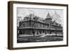 Parsons, Kansas - Missouri, Kansas, and Texas Railroad Station-Lantern Press-Framed Art Print