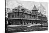 Parsons, Kansas - Missouri, Kansas, and Texas Railroad Station-Lantern Press-Stretched Canvas