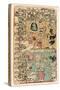 Part of a Calendar Used by Maya Priests, Depicting Gods and Symbolic Creatures-null-Stretched Canvas