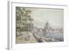 Part of a Drawing by Canaletto, of St. Paul's Cathedral, the Terrace of Somerset House-William James-Framed Giclee Print