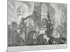 Part of a Harbor for the use of the ancient Romans opening onto a large market square-Giovanni Battista Piranesi-Mounted Giclee Print