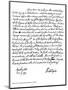 Part of a Letter from Horace Walpole to the Reverend Mr Cole, 1777-Horace Walpole-Mounted Giclee Print