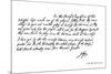Part of a Letter from John Gay to Dean Swift, C1728-John Gay-Mounted Giclee Print