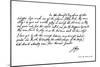 Part of a Letter from John Gay to Dean Swift, C1728-John Gay-Mounted Giclee Print