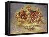 Part of an Altar Piece Depicting God the Father with Three Angels, C.1500-Bernardino Fungai-Framed Stretched Canvas