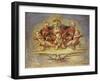 Part of an Altar Piece Depicting God the Father with Three Angels, C.1500-Bernardino Fungai-Framed Giclee Print