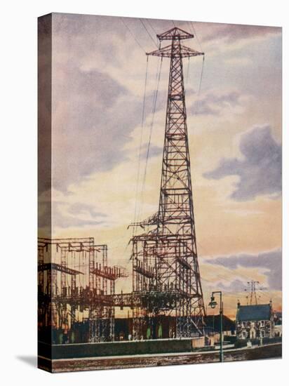 Part of Britain's National Grid This is the Sub-Station at Yoker Near Glasgow Scotland-null-Stretched Canvas