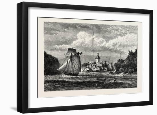 Part of Christiansand Harbour. Christianssand Is a City-null-Framed Giclee Print
