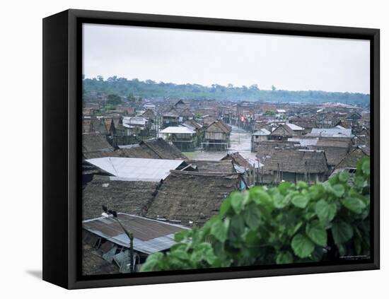 Part of City Built Closer to the River, Iquitos, Amazon, Peru, South America-Aaron McCoy-Framed Stretched Canvas