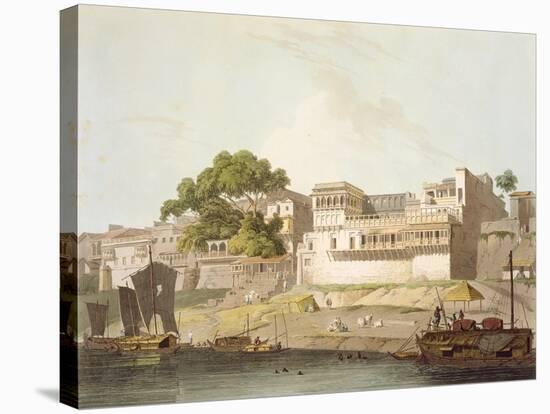 Part of City of Patna, on River Ganges, from 'Oriental Scenery: Twenty Four Views in Hindoostan'-Thomas Daniell-Stretched Canvas