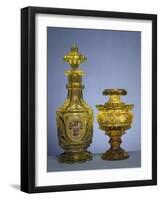 Part of Decanter Service in Yellow Isabelle Glass-null-Framed Giclee Print