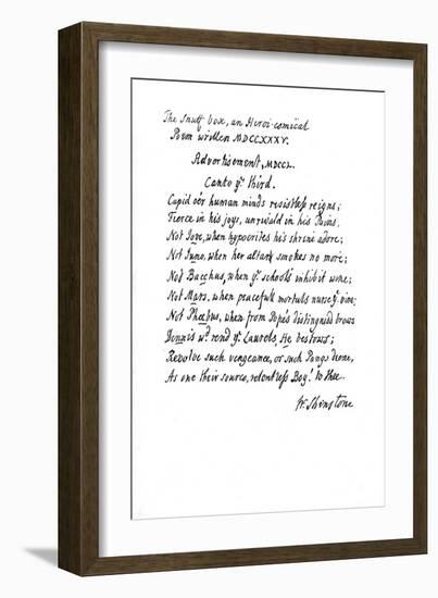 Part of Shenstone's Poem, the Snuff Box, 1735-William Shenstone-Framed Giclee Print