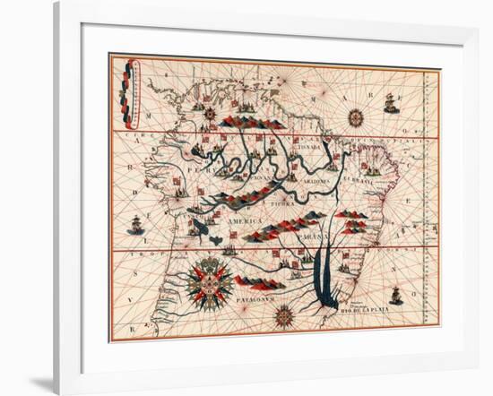 Part of South America, 1582-null-Framed Giclee Print