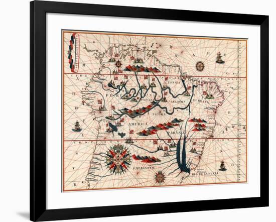 Part of South America, 1582-null-Framed Giclee Print
