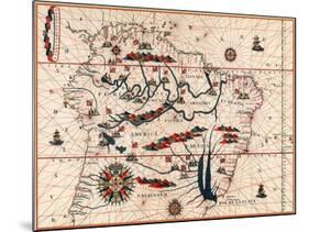 Part of South America, 1582-null-Mounted Giclee Print