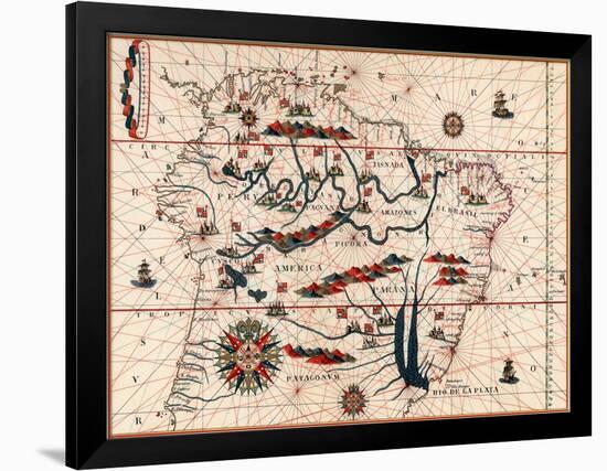 Part of South America, 1582-null-Framed Giclee Print