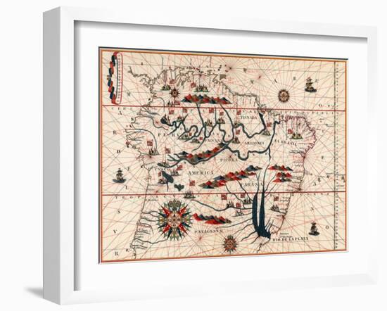 Part of South America, 1582-null-Framed Giclee Print