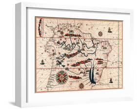 Part of South America, 1582-null-Framed Giclee Print