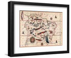 Part of South America, 1582-null-Framed Premium Giclee Print