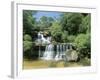 Part of the 300M Wentworth Falls on the Great Cliff Face in the Blue Mountains, Australia-Robert Francis-Framed Photographic Print