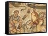 Part of the Amphitrite Roman Mosaic, House of Amphitrite, Bulla Regia Archaeological Site, Tunisia-Dallas & John Heaton-Framed Stretched Canvas