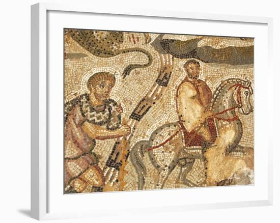 Part of the Amphitrite Roman Mosaic, House of Amphitrite, Bulla Regia Archaeological Site, Tunisia-Dallas & John Heaton-Framed Photographic Print