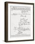 Part of the Attestation Deed of the Royal Marriage in 1863 Between Albert Edward-null-Framed Giclee Print