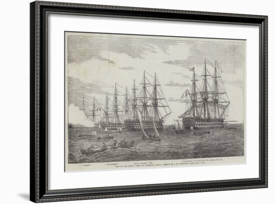 Part of the Baltic Fleet Off Cronstadt-John Wilson Carmichael-Framed Giclee Print