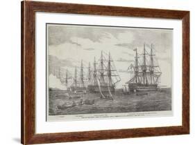 Part of the Baltic Fleet Off Cronstadt-John Wilson Carmichael-Framed Giclee Print