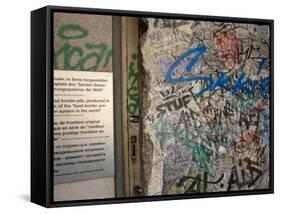 Part of the Berlin Wall, Checkpoint Charlie Museum, Berlin-null-Framed Stretched Canvas