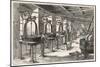 Part of the Chocolate Manufacturing Process: The Pan Room in the Fry's Chocolate Factory in Bristol-null-Mounted Art Print