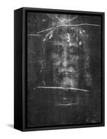 Part of the First Photograph of the Shroud Showing the Face-null-Framed Stretched Canvas