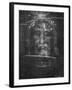 Part of the First Photograph of the Shroud Showing the Face-null-Framed Photographic Print