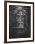 Part of the First Photograph of the Shroud Showing the Face-null-Framed Photographic Print